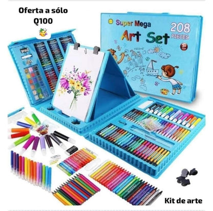 👩🏼‍🎨ARTBOX - SET DE ARTE INFANTIL 208 PCS🖍️🎨