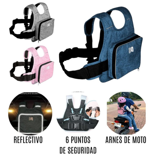 🏍️CHALECO BABY SEGURIDAD EN MOTO👼🏻🛡️