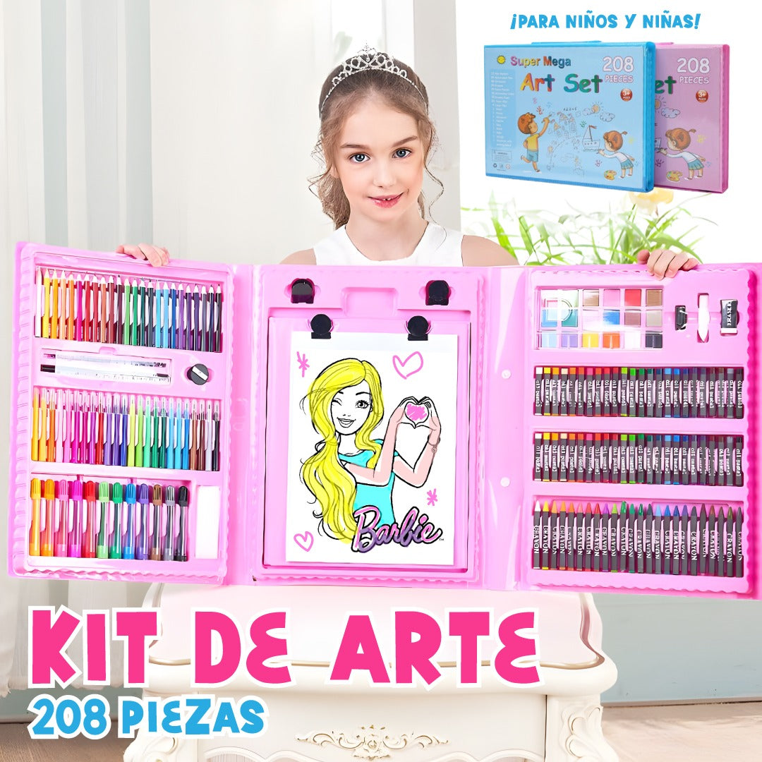 👩🏼‍🎨ARTBOX - SET DE ARTE INFANTIL 208 PCS🖍️🎨