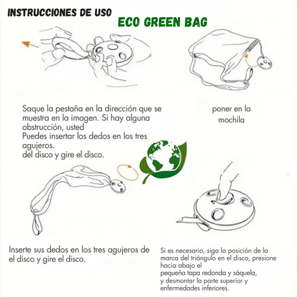 🌎ECO GREEN BAG - BOLSA REUTILIZABLE RETRACTIL♻️