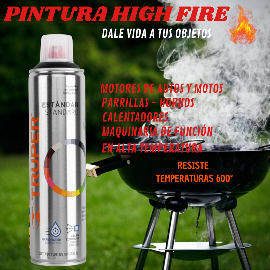 🚘HIGH FIRE - PINTURA DE ALTA TEMPERATURA 🔥